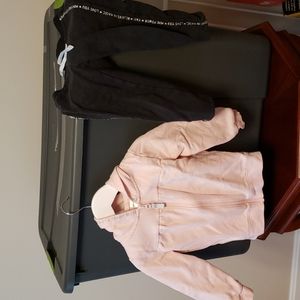 Sweatshirt hooded zip up and jogging pants set